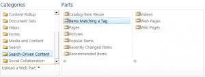 items matching a tag webpart